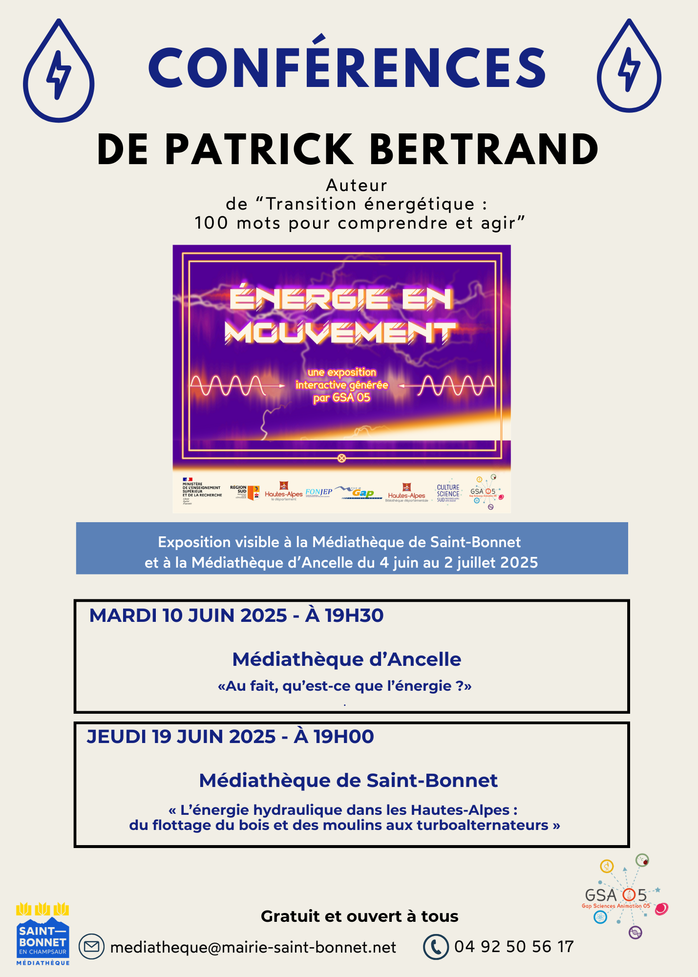 Conférence : l'énergie hydraulique dans les Hautes-Alpes_Saint-Bonnet-en-Champsaur