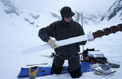 Carrotage au glacier Blanc