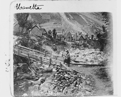 Hameau de Navette (Valgaudemar) et ancien pont Bonet vers 1920-1925 