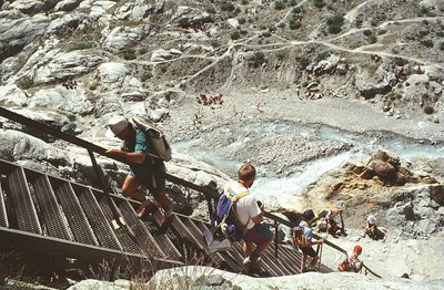 Ancien échelle menant au refuge (démontée en 2008)