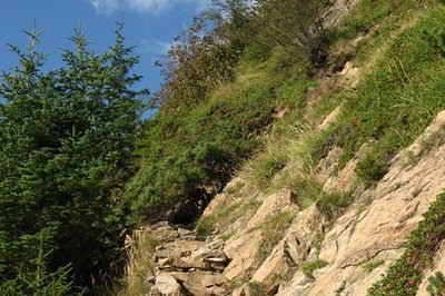 La dolomie, au passage des dalles