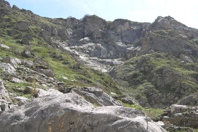 Le front de taille de la carrière