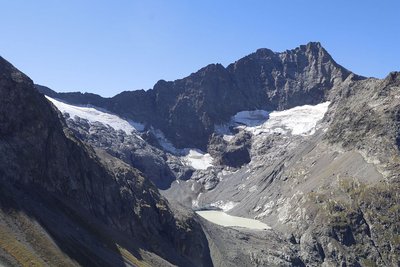 Glacier et lac de la Muande