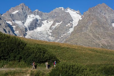 Vue sur la Meije depuis le sentier des Crevasses