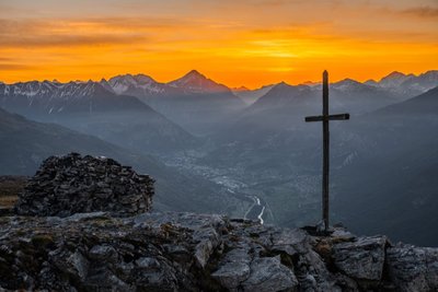 Lever de soleil à la Croix de la Salcette