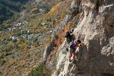 Via ferrata de Freissinières en automne